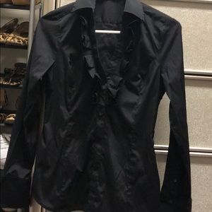 Express Long Sleeve Ruffled Blouse